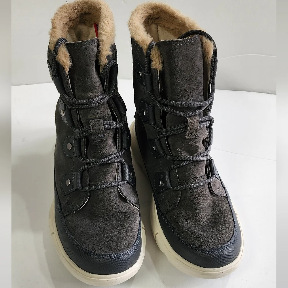 Sorel waterproof explorer 2 joan boot womens size 7 grill/fawn color - Picture 5 of 16